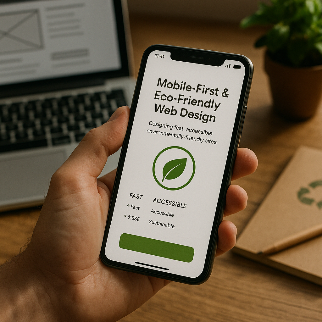 Visuel d’introduction sur Le design web mobile-first et éco-responsable : concevoir des sites rapides, accessibles et respectueux de l’environnement