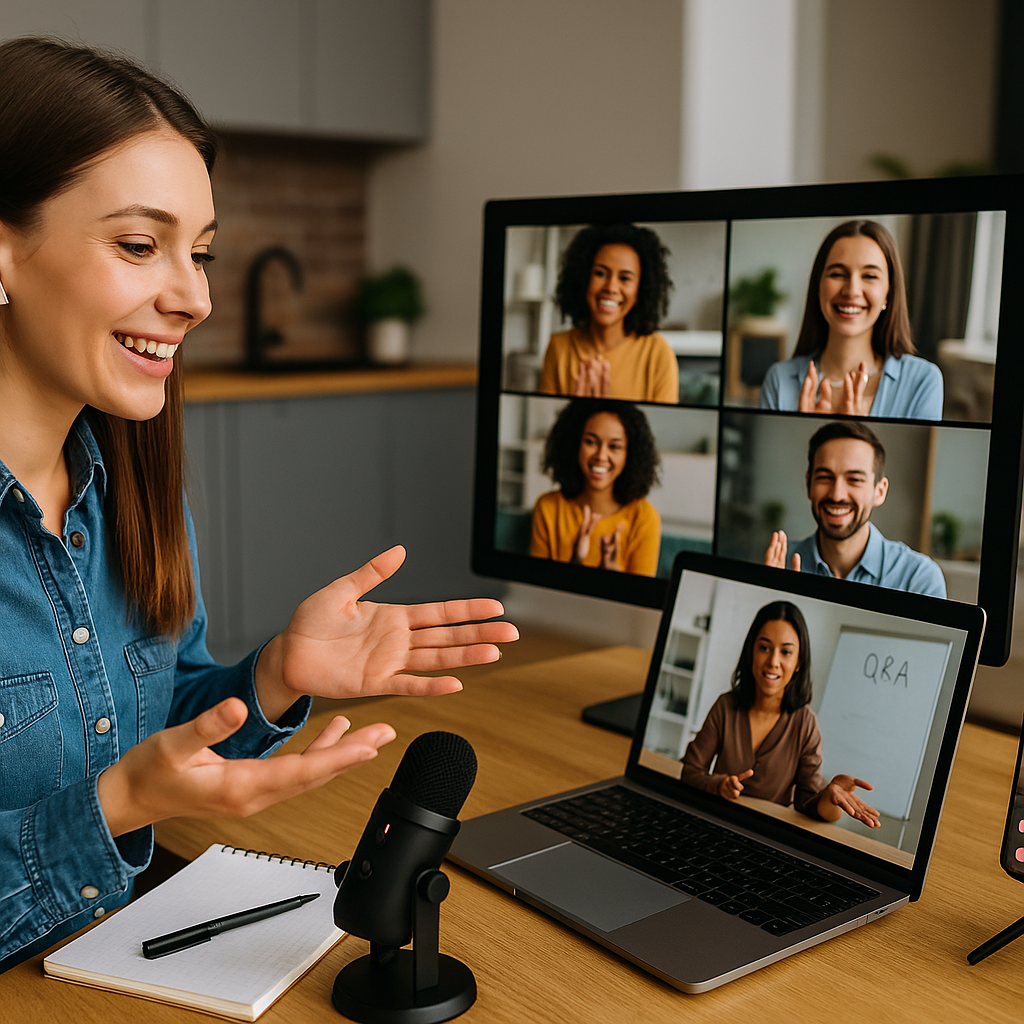 Illustration complémentaire de l’article sur Le marketing expérientiel en ligne : comment créer des expériences mémorables pour vos clients : Webinaires interactifs, événements virtuels, live shopping