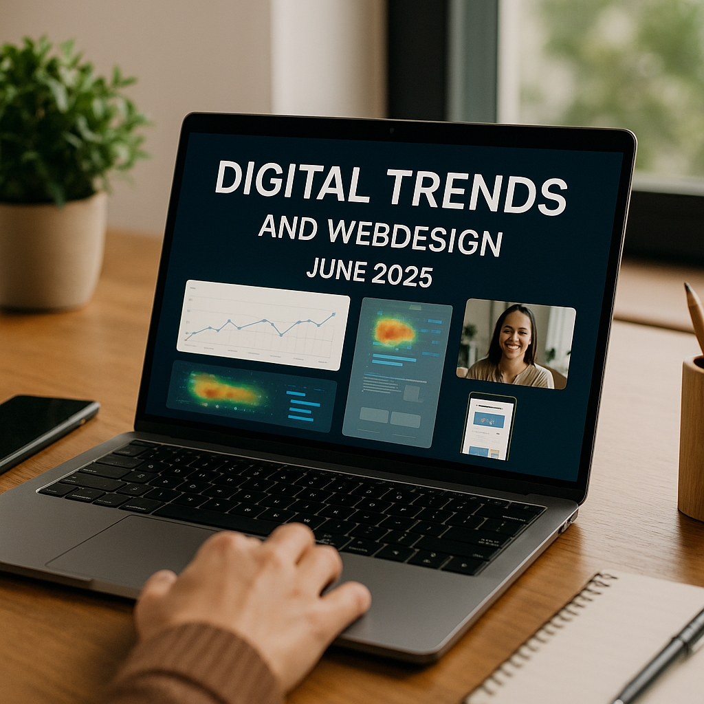 Illustration complémentaire de l’article sur Les tendances digitales et webdesign en juin 2025