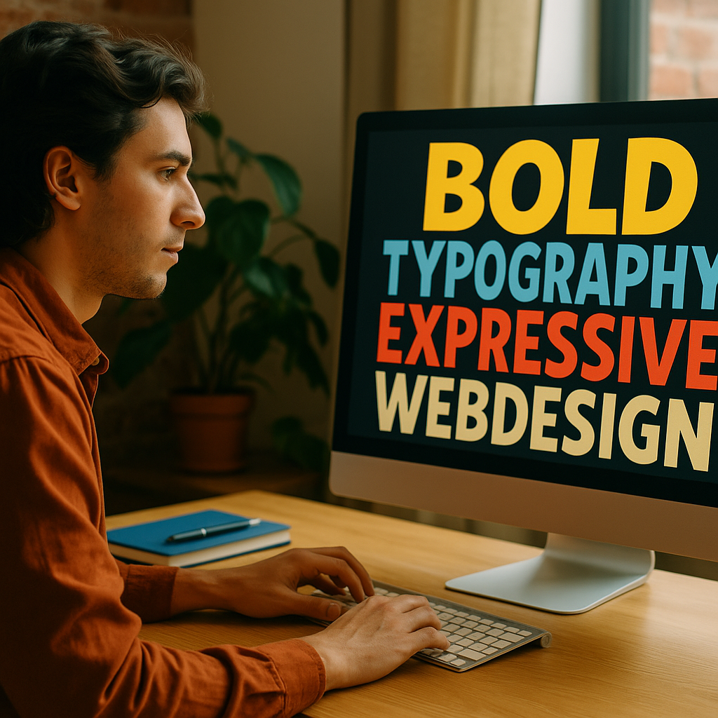 Illustration complémentaire de l’article sur Les typographies audacieuses et expressives : nouvelle voix du web design en 2025