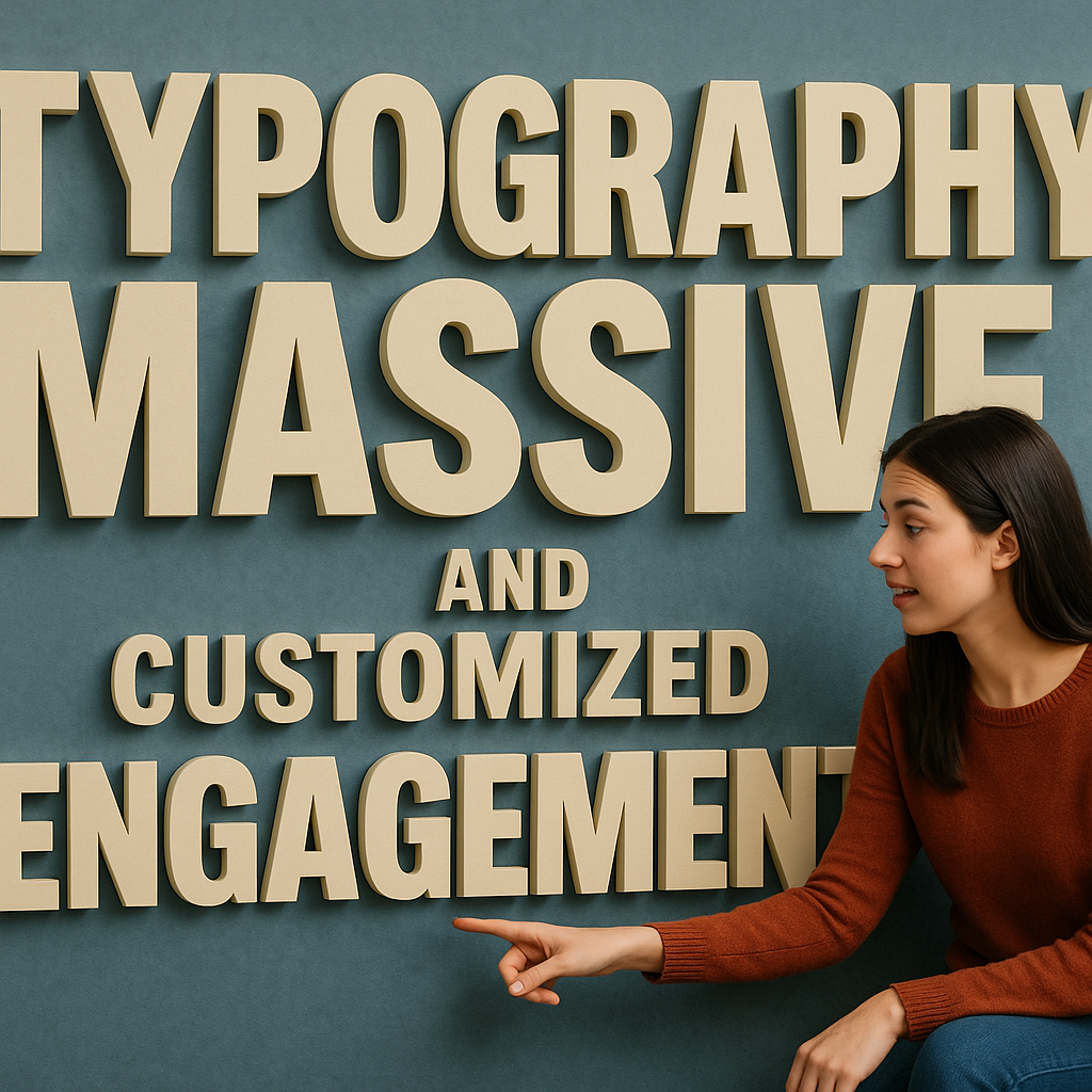 Illustration complémentaire de l’article sur Typographie massive et personnalisée : comment la taille et le style des polices influencent l’engagement