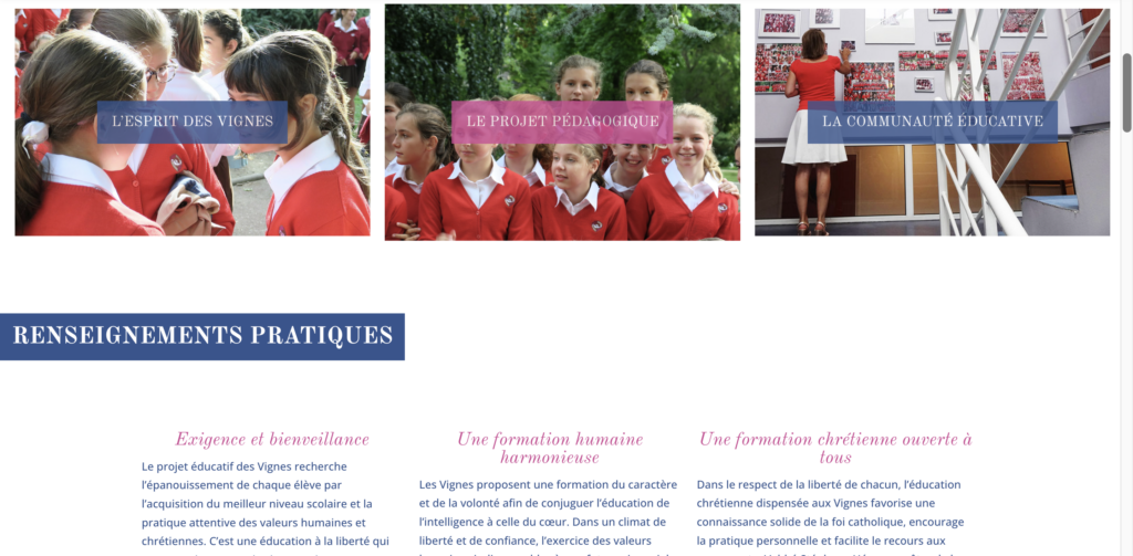 Site web - Collège les Vignes