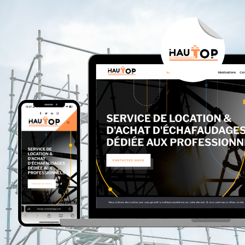Mockup projet HAUTOP site web desktop et mobile - Green Mandarine