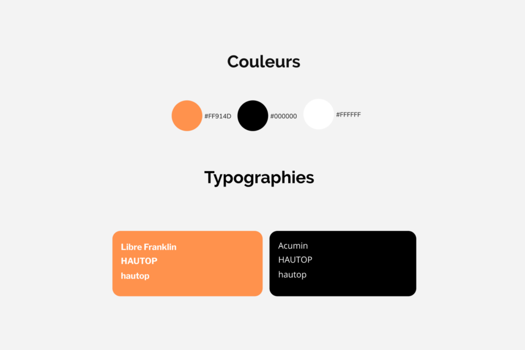 Couleurs et typographies - HAUTOP