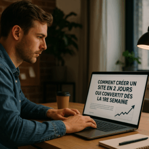 Illustration générée pour l’article : Comment créer un site en 2 jours qui convertit dès la 1re semaine