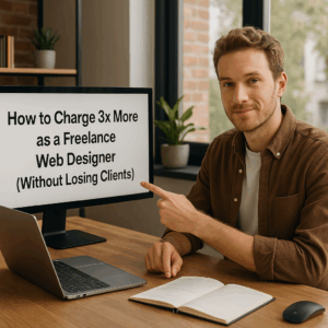Illustration générée pour l’article : Comment facturer 3x plus en tant que freelance webdesigner (sans perdre de clients)