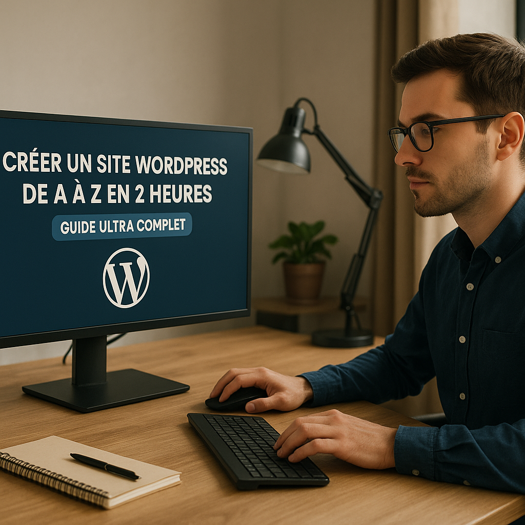 Visuel d’introduction sur Créer un site WordPress de A à Z en 2 heures – Guide ultra complet
