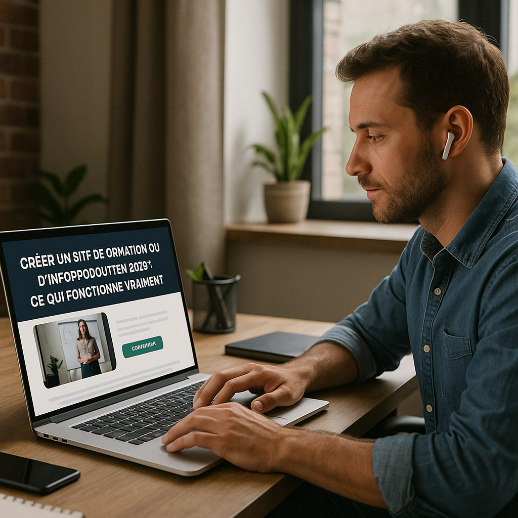 Visuel d’introduction sur Créer un site de formation ou d’infoproduit en 2025 : ce qui fonctionne vraiment