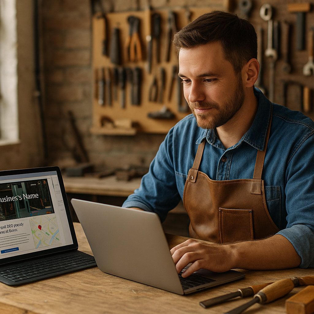 Illustration complémentaire de l’article sur Créer un site pour un artisan ou commerçant : modèle SEO local prêt à l’emploi