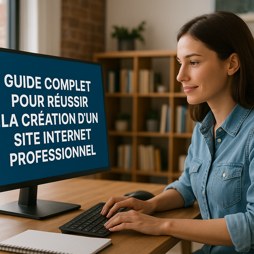Illustration générée pour l’article : Guide complet pour réussir la création d’un site internet professionnel