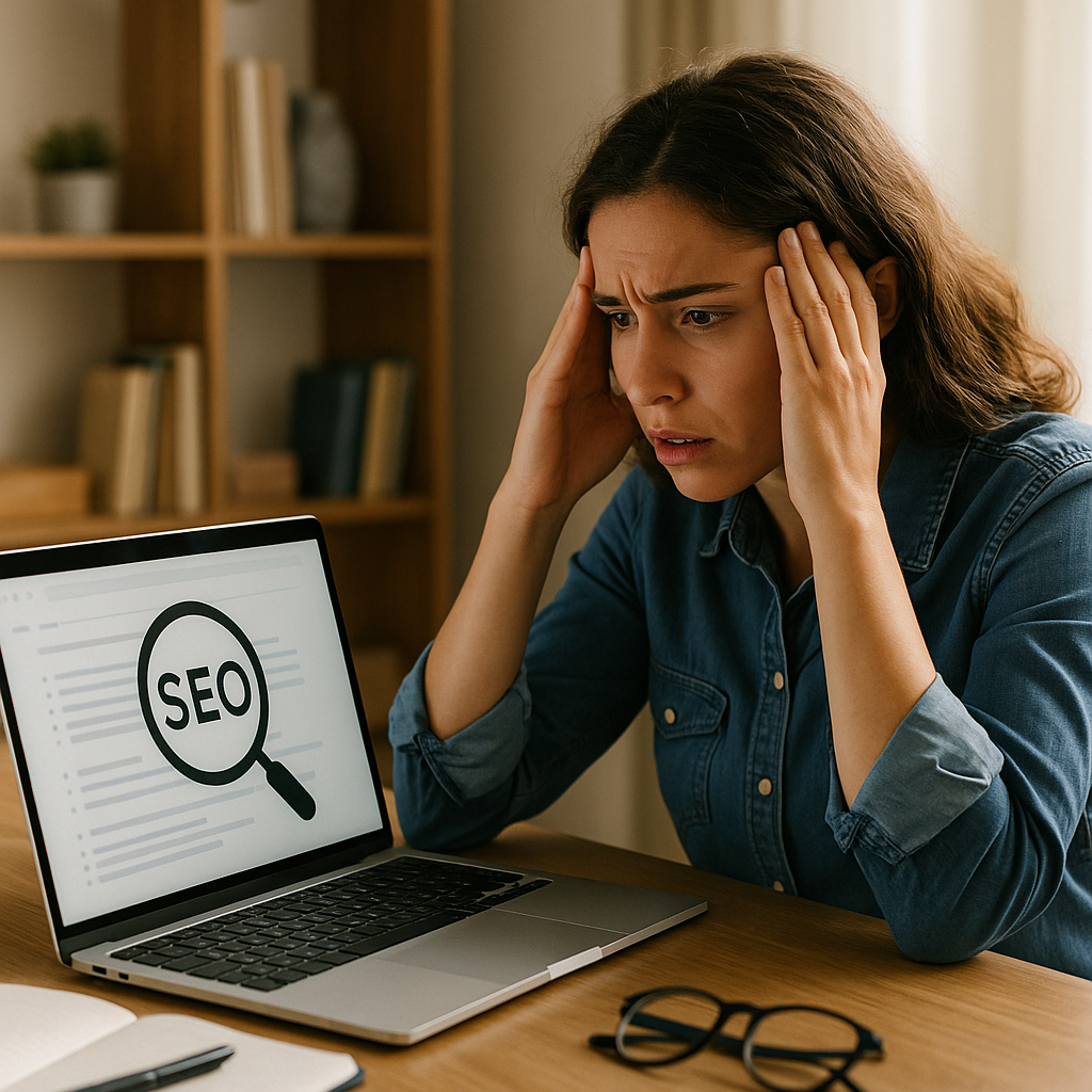 Illustration générée pour l’article : Les erreurs SEO que 90% des freelances font encore en 2025