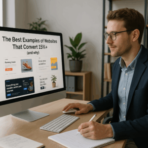 Illustration générée pour l’article : Les meilleurs exemples de sites Web qui convertissent à +15% (et pourquoi)