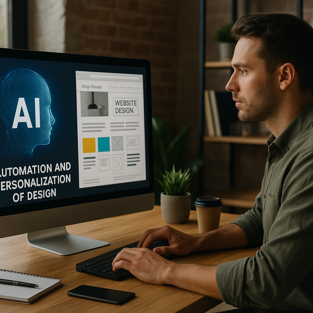 Illustration générée pour l’article : L’intelligence artificielle comme alliée du webdesigner : automatisation et personnalisation du design