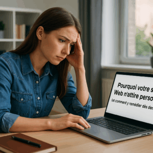 Illustration générée pour l’article : Pourquoi votre site Web n’attire personne (et comment y remédier dès demain)
