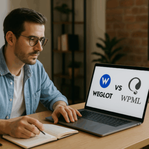 Illustration générée pour l’article : Quel traducteur choisir entre weglot et wpml pour traduire son site