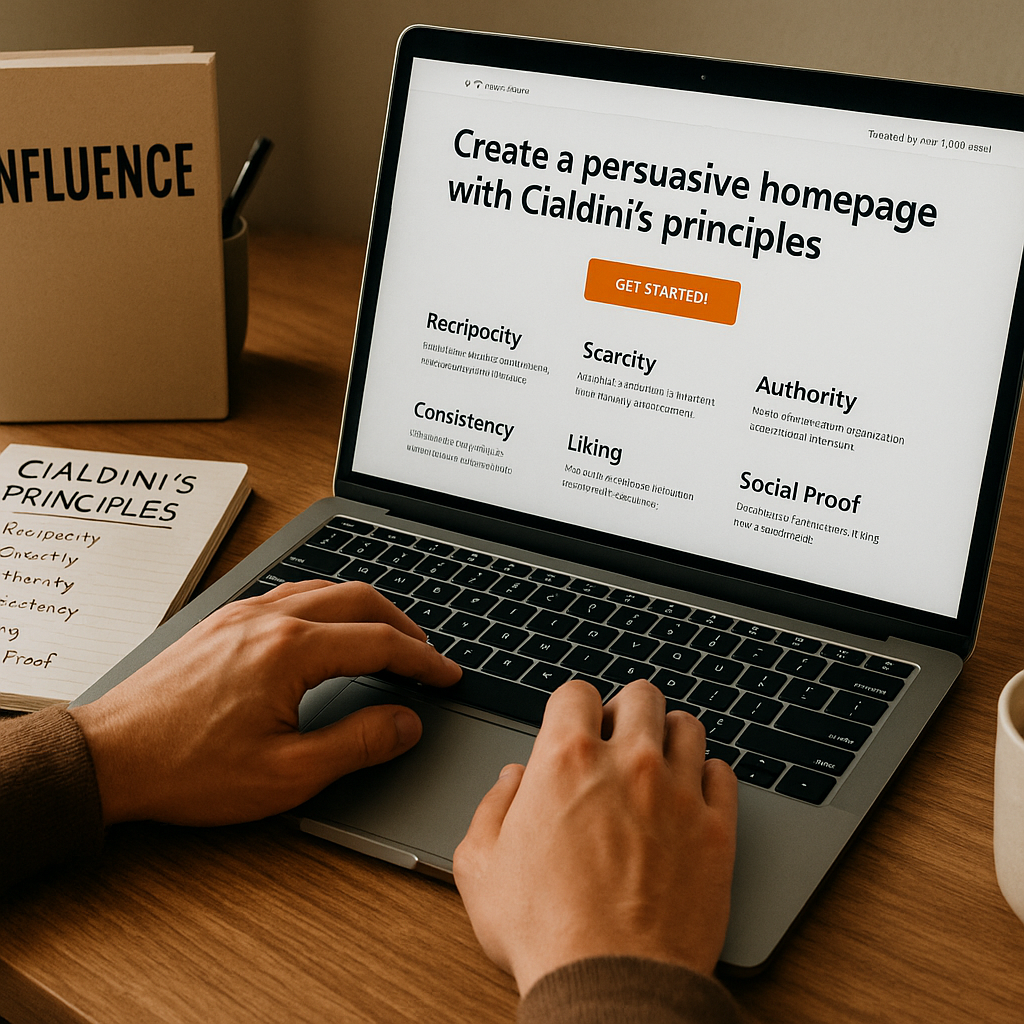 Créer une page d’accueil persuasive avec les principes de Cialdini