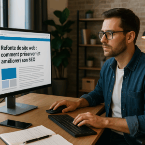 Illustration générée pour l’article : Refonte de site web : comment préserver (et améliorer) son SEO