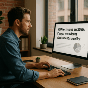 Illustration générée pour l’article : SEO technique en 2025 : ce que vous devez absolument surveiller