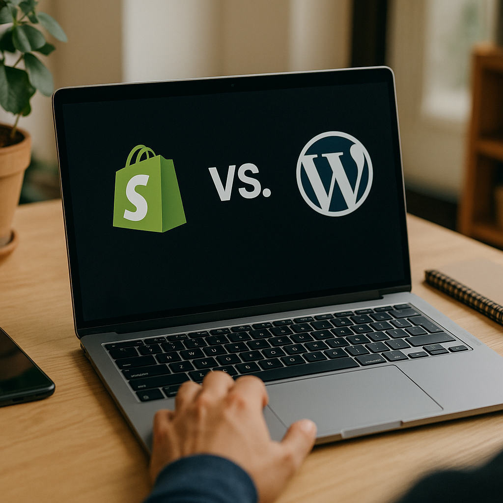 Illustration complémentaire de l’article sur Shopify vs WordPress pour créer sa boutique en ligne en 2025