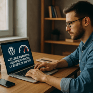 Illustration générée pour l’article : Accélérer WordPress : comment optimiser la vitesse de son site