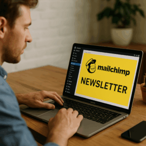 Illustration générée pour l’article : Mettre en place une newsletter Mailchimp sur WordPress