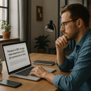 Illustration générée pour l’article : Pourquoi le SEO on-page reste essentiel en 2025 (et comment bien le faire)