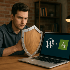 Illustration générée pour l’article : Protéger son site WordPress des spams avec Akismet